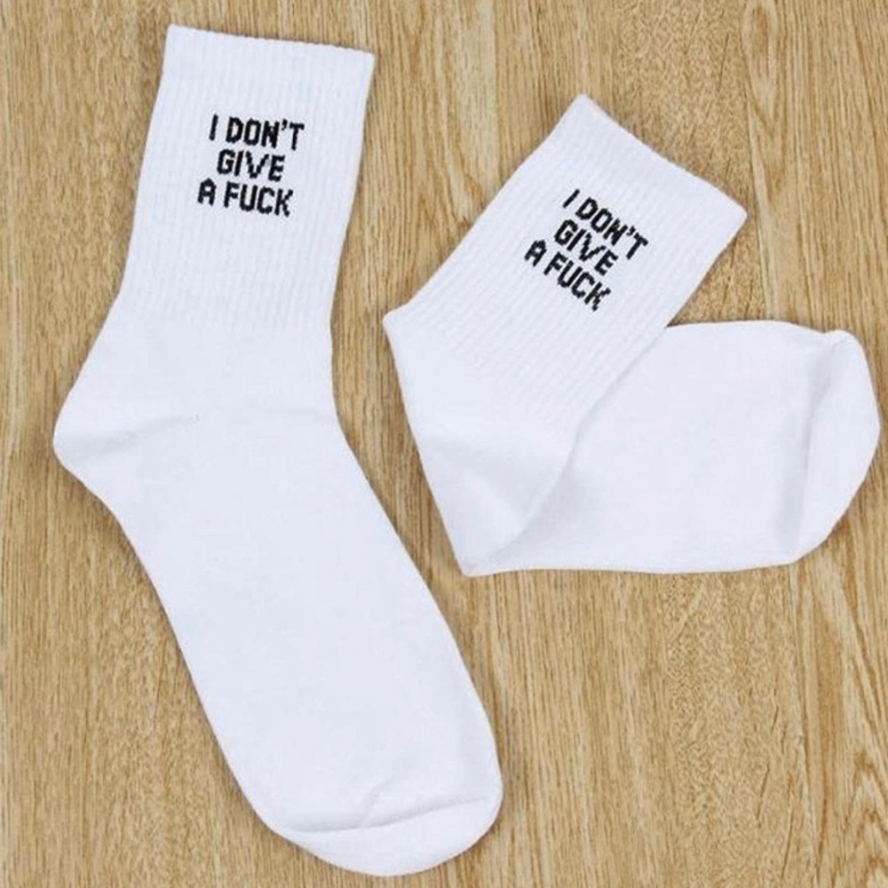 I don’t give a fuck socks